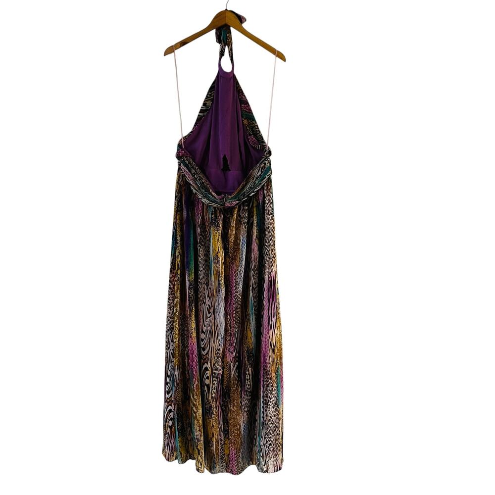 Fashion Nova Infinite Love Halter Neck Front Split Maxi Dress Size 1X NWT Purple - Picture 3 of 8